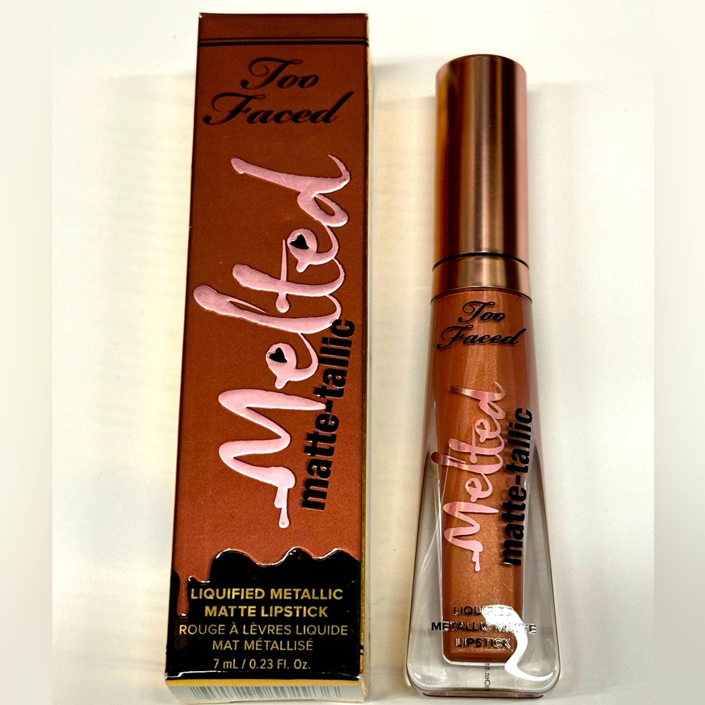 TOO FACED MELTED MATTE-TALLIC LIPSTICK - FAKING IT (BRAND NEW IN BOX, NEVER USED